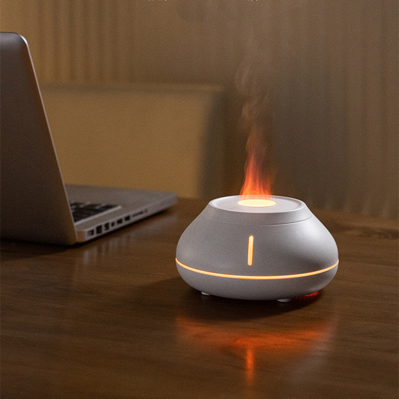New Humidifier Colorful Simulation Flame Aroma Diffuser Desktop Creativity Humidifier For Home Room - MentorG Store