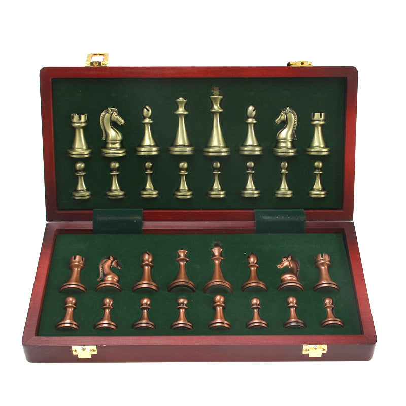 Chess European Metal Alloy Competitive Educational Toy Folding Board - MentorG Store
