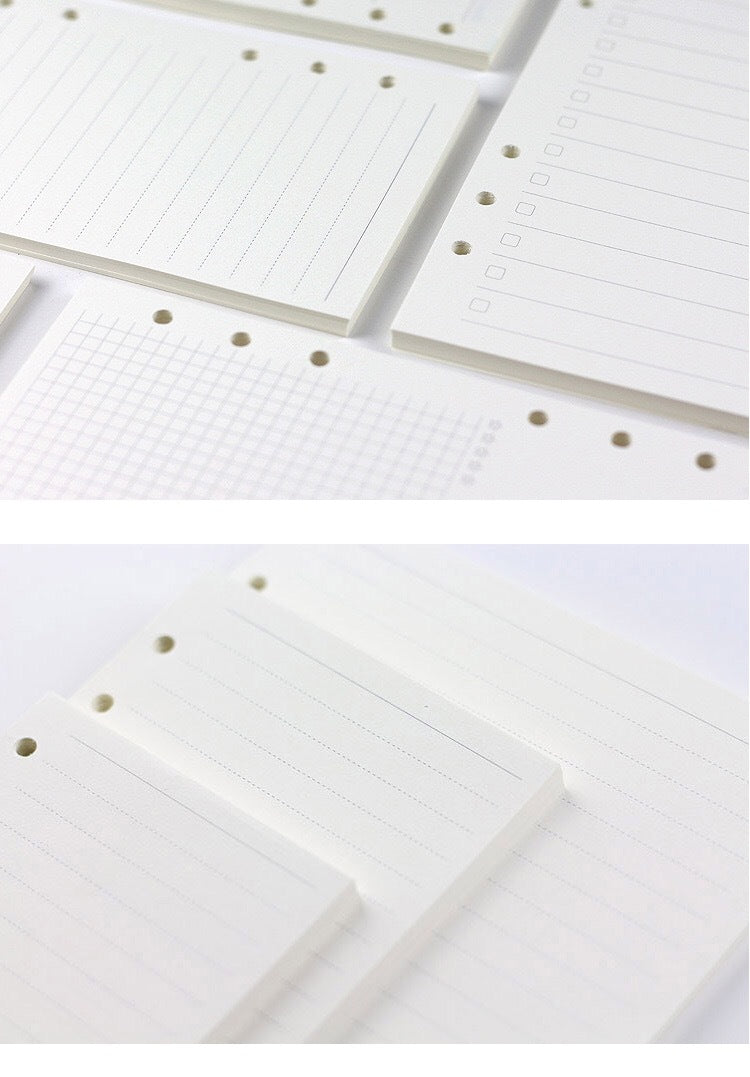 6-hole Notebook Loose-leaf Refill Blank Dot Matrix Horizontal Line - MentorG Store