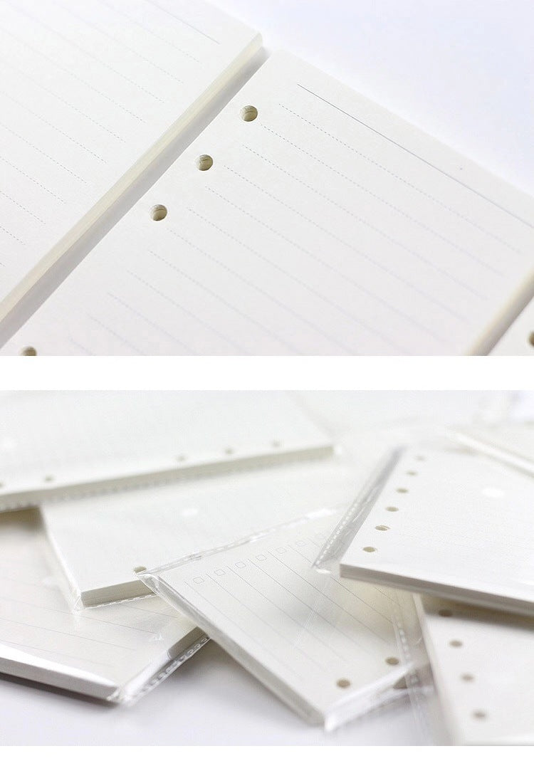 6-hole Notebook Loose-leaf Refill Blank Dot Matrix Horizontal Line - MentorG Store