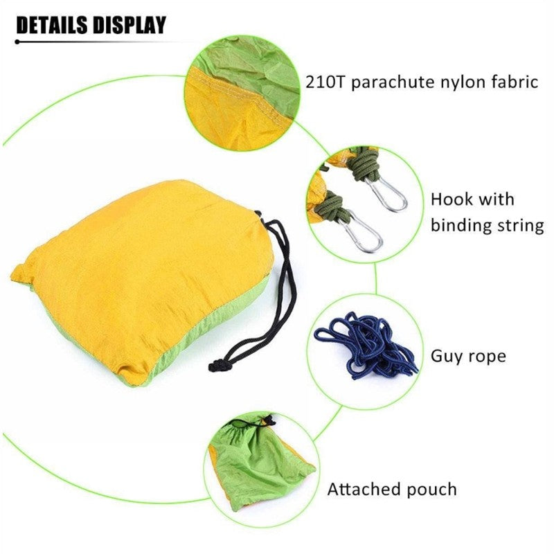 Backpacking Hammock - Portable Nylon Parachute Outdoor Double Hammock - MentorG Store
