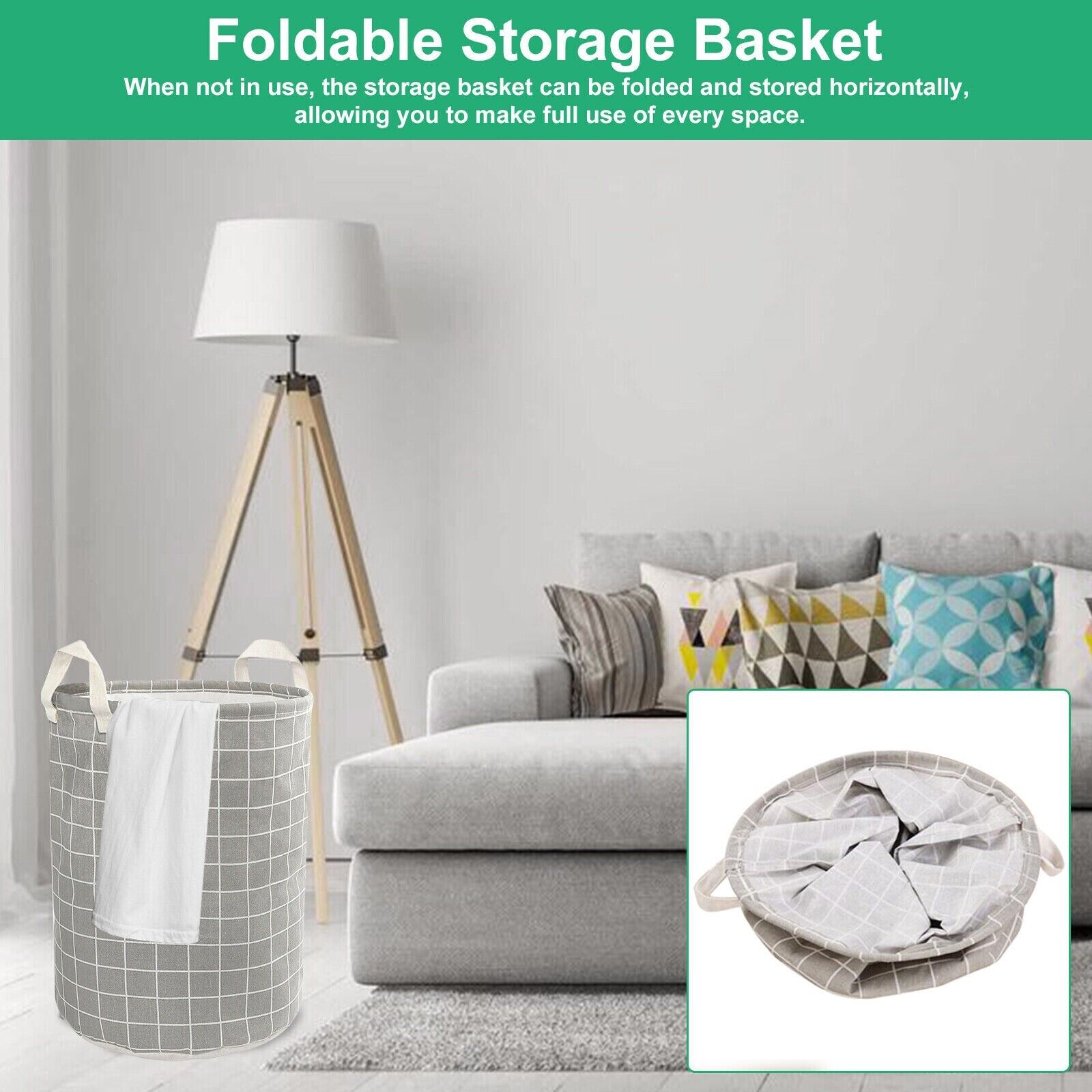 Foldable Hamper - Lightweight Laundry Basket Washing Bag For Home, Dorm & Travel - MentorG Store