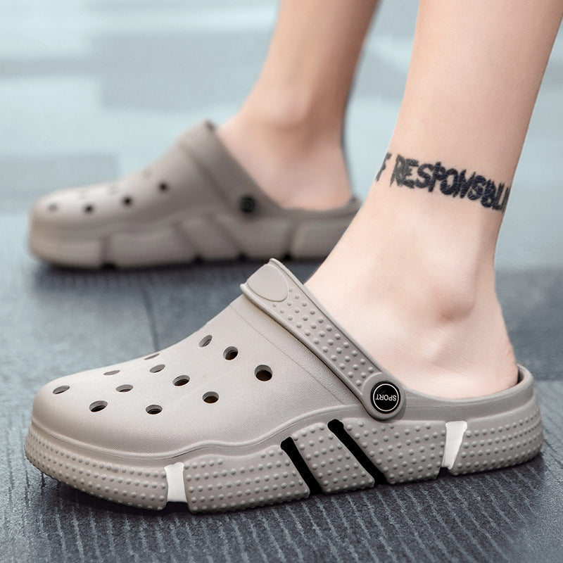 Trendy Non-slip Soft Bottom Hollow-out Closed Toe Sandals