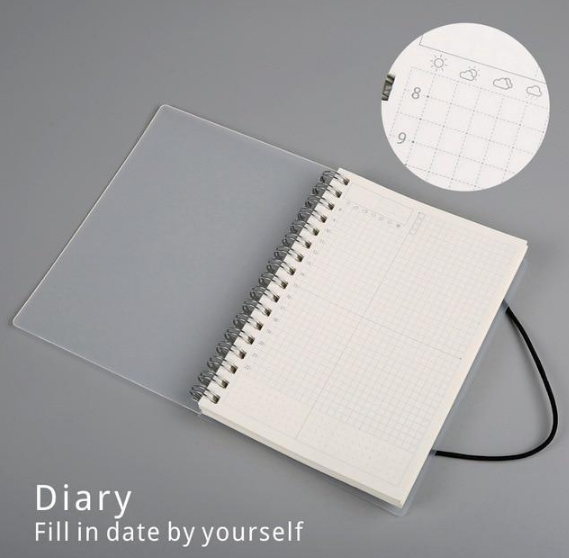 Plastic Cover Bound Spiral Coil Notebook - MentorG Store