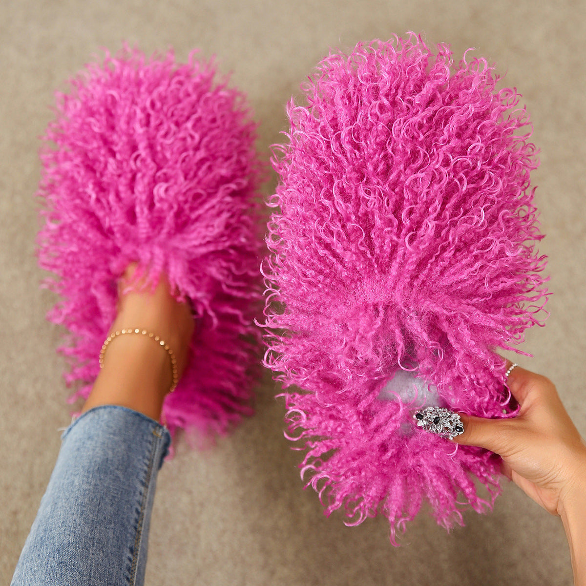 Warm Women's Home Cotton Slippers