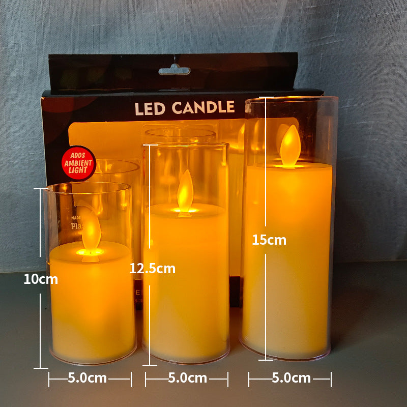Electric Candle Lamp Led Simulation With Cup Home Decor