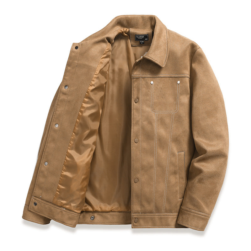 Suede Jacket Men's Fashion Brand Spring And Autumn - MentorG Store