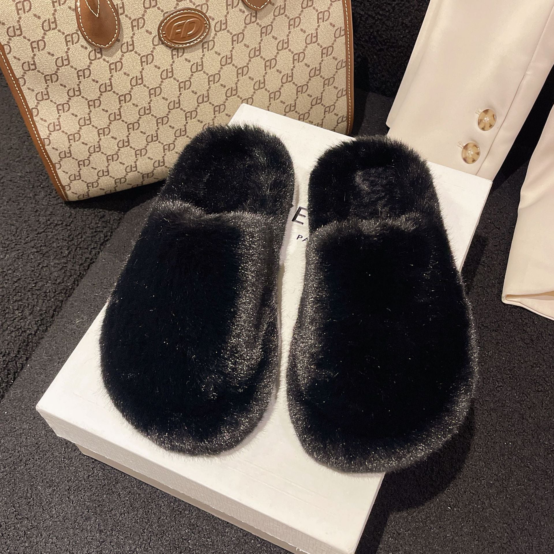 Women Home Slippers Winter Warm Shoes With 3cm Heel - MentorG Store