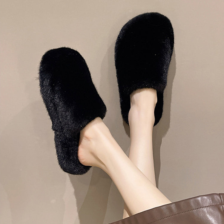 Women Home Slippers Winter Warm Shoes With 3cm Heel - MentorG Store