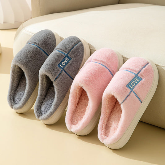 Women's Home Shoes Indoor Furry Slippers Winter Solid Color Indoor Cozy Shoes - MentorG Store