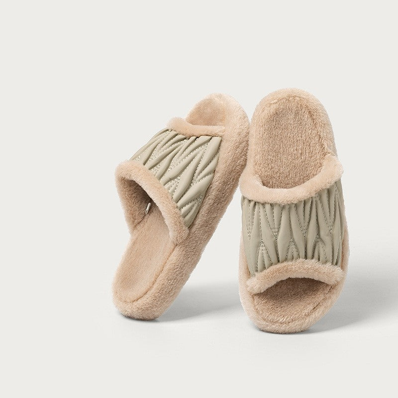 Women's Shoes Autumn And Winter Home Office Fluffy Slippers