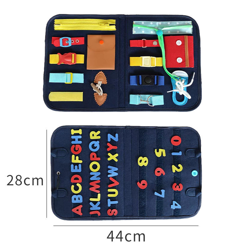 New Busy Book Children's Busy Board Dressing And Buttoning Learning Baby Early Education Preschool Sensory Learning Toy - MentorG Store