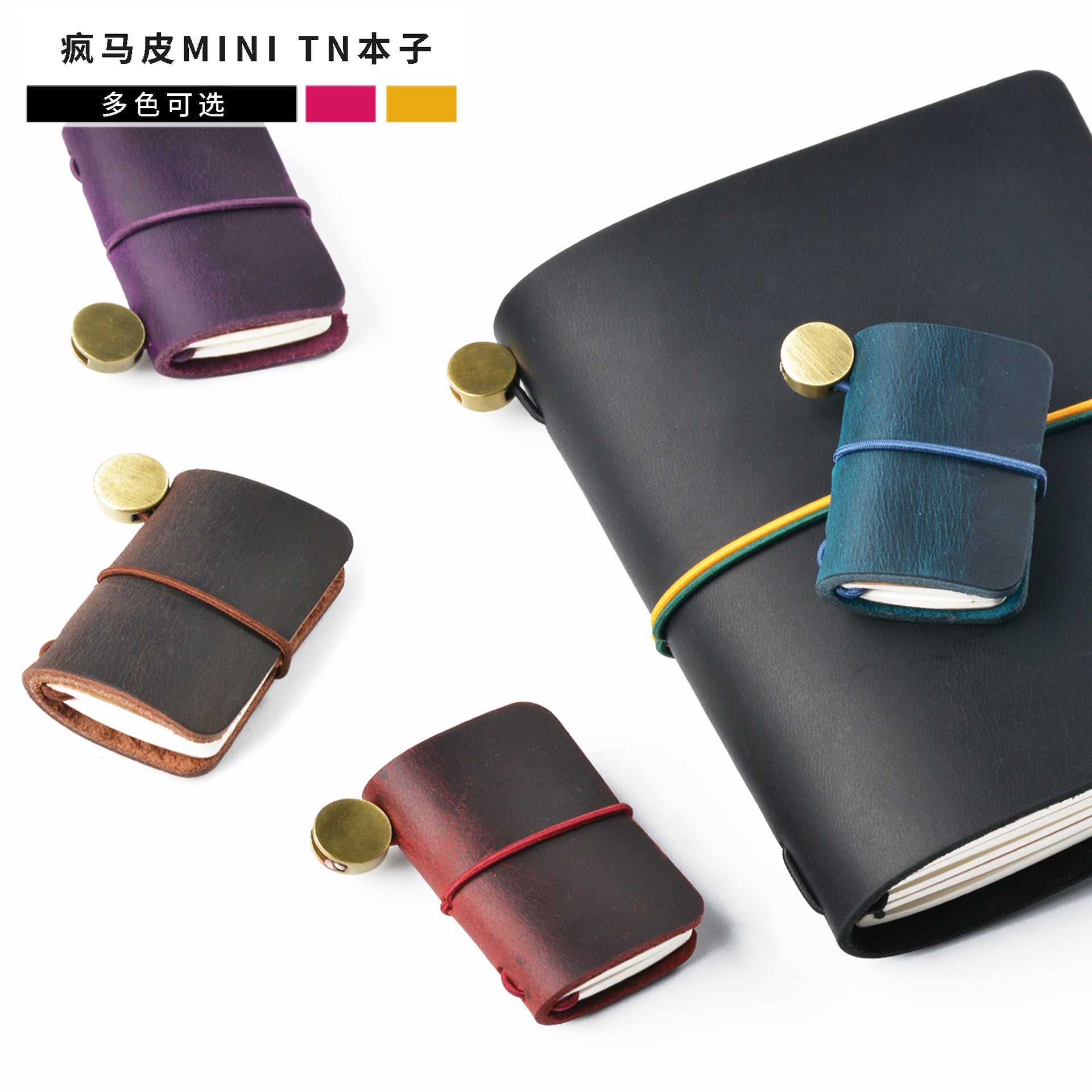 Traveler notebook Mini TN mini travel book pendant leather handmade leather hand account decoration accessories - MentorG Store